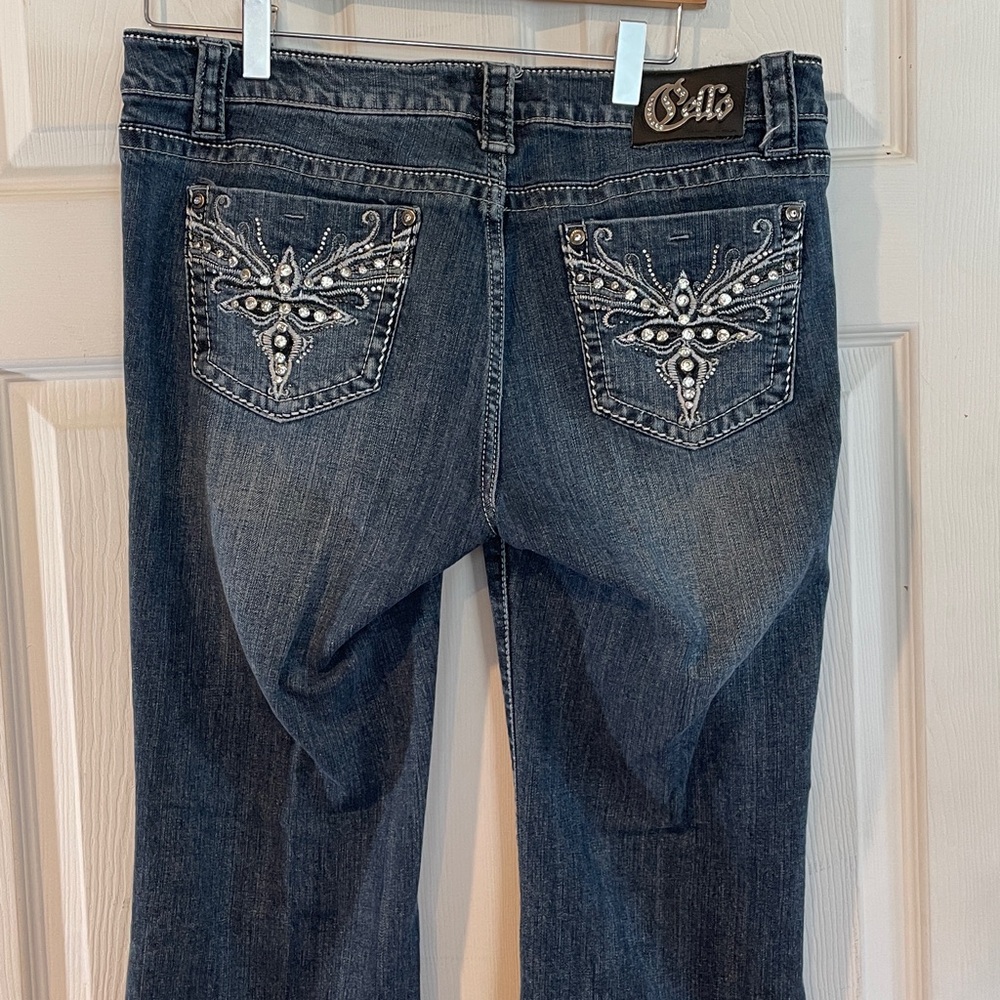 Cello Size 15 Blue Jeans with Rhinestone Design